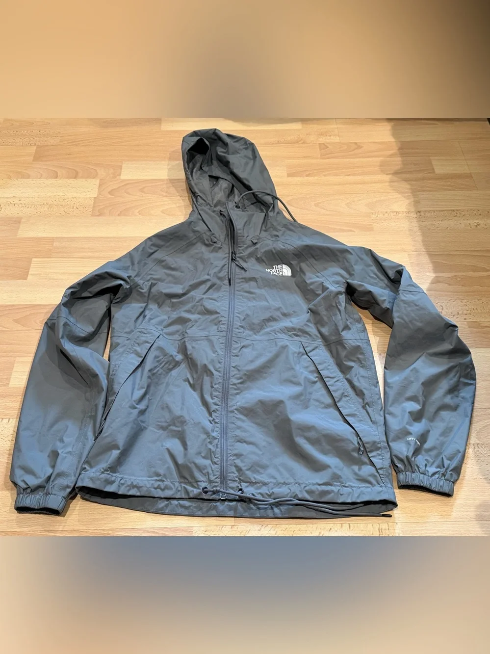 The North Face Gray Waterproof Hooded Jacket Small